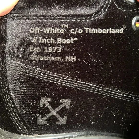 Timberlan x Off-WhiteCollaboration Beautiful ankle bootsVelve